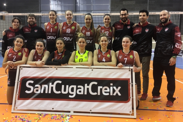 Les 11 jugadores del DSV Club Voleibol Sant Cugat analitzen la classificació històrica pel play-off pel títol i el seu objectiu 