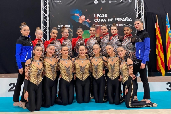 La secció de gimnàstica estètica de grup del club inicia la temporada amb dos bons resultats en la primera fase de la Copa d'Espanya