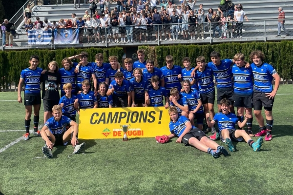 L'equip sub-14 A del Club de Rugby Sant Cugat, campió de Catalunya